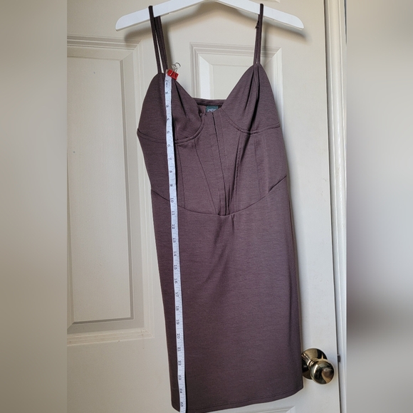 New Women's Sleeveless Corset Mini Knit Bodycon Dress - Picture 3 of 3